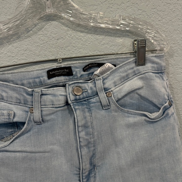 Banana Republic High Rise Skinny Light Blue Distressed Women's Jeans 31 - Picture 2 of 4